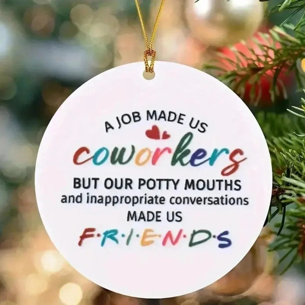Acrylic Coworker Funny Christmas Ornament - Picture 4 of 4